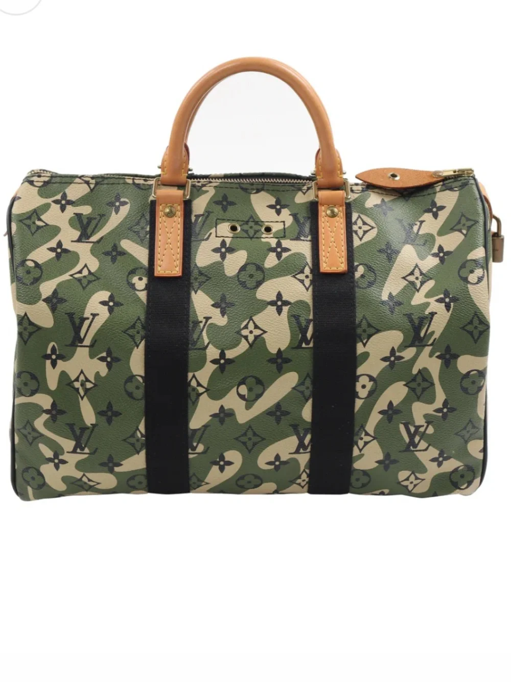 Louis Vuitton Camo Monogram Duffel in Green and Tan